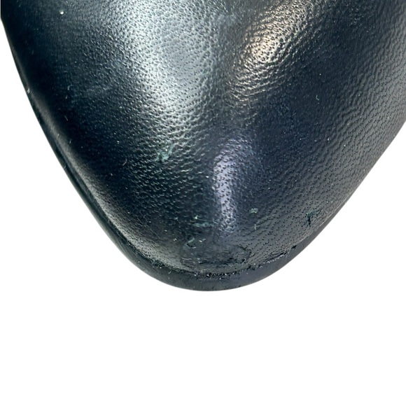 Stuart Weitzman Women’s Size 9.5 Black Leather Ankle Boots 3.25” heel side zip - Picture 9 of 9